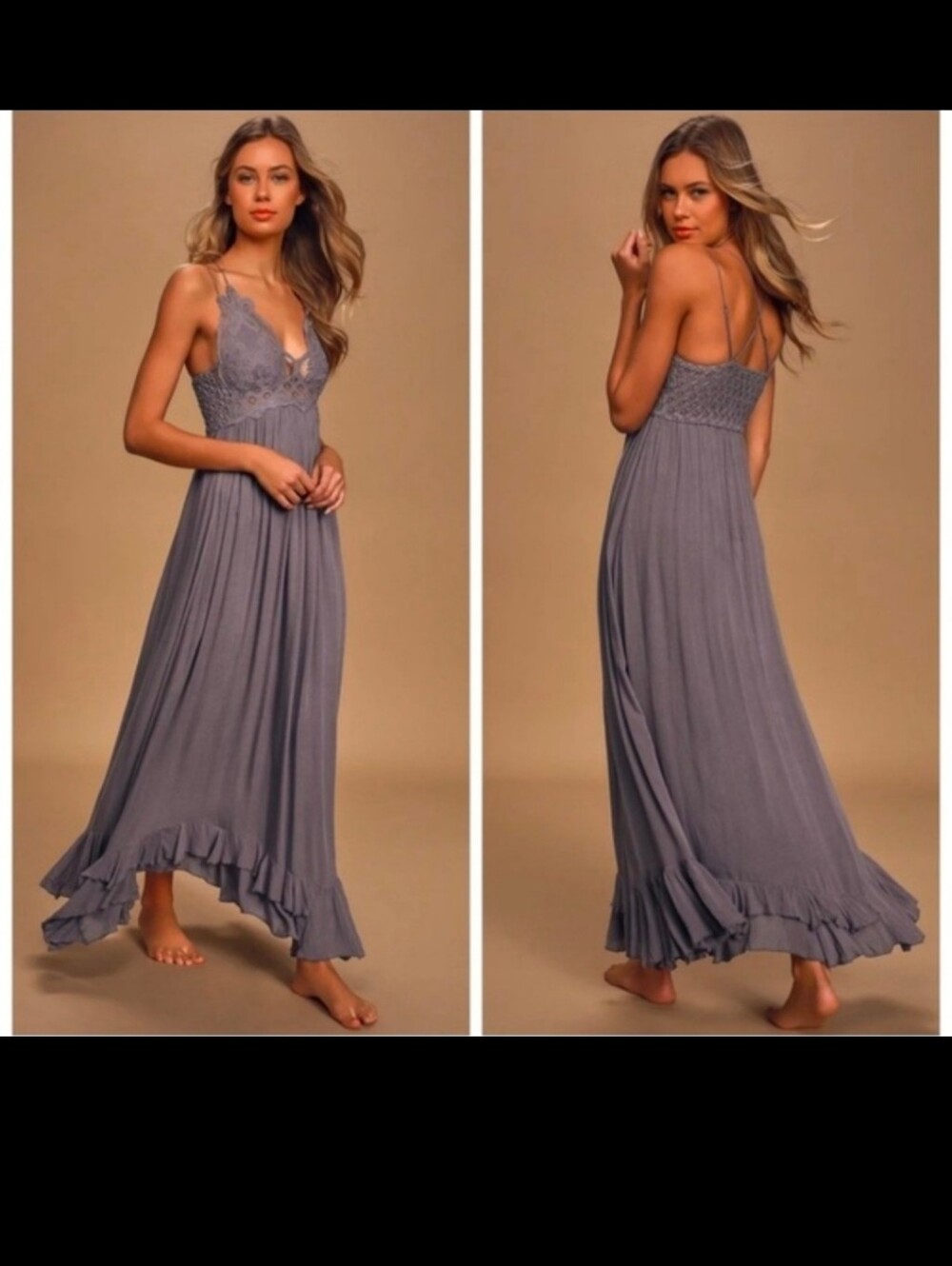 LIKE NEW Women's Free People Adella Maxi Slip Dress Size Medium